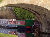 canal boat in lancaster, uk